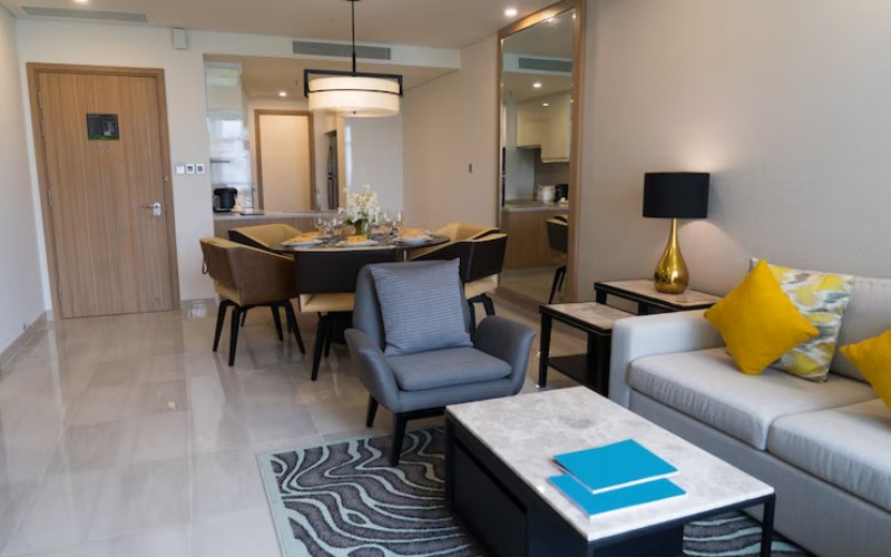 Versatile 3 BHK flat design providing spacious and customizable living spaces
